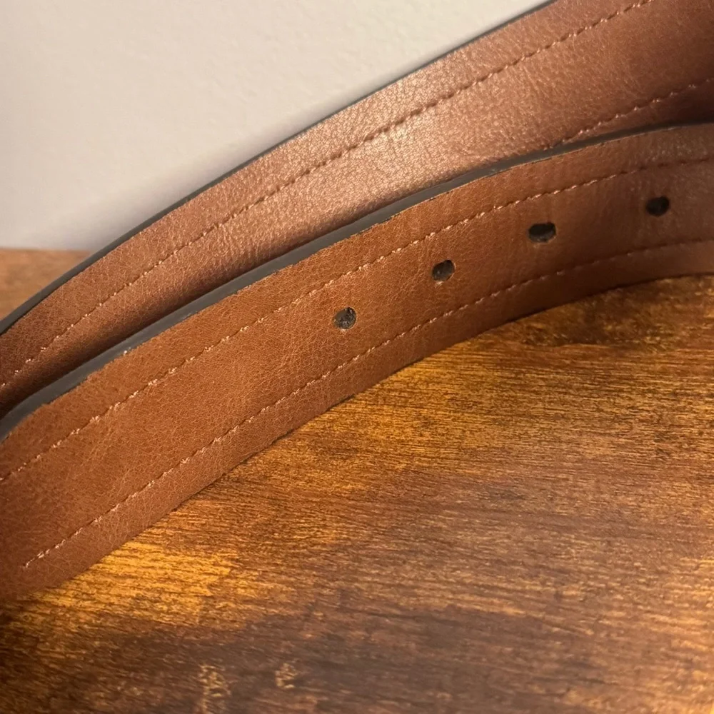 Dickies Genuine Leather Reversible Belt Black Brown Logo‎ Buckle Size L 40-42